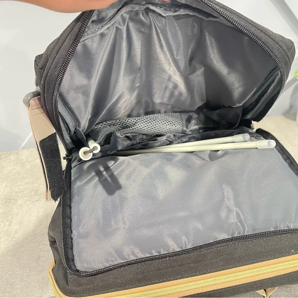 Black and Tan Diaper Bag